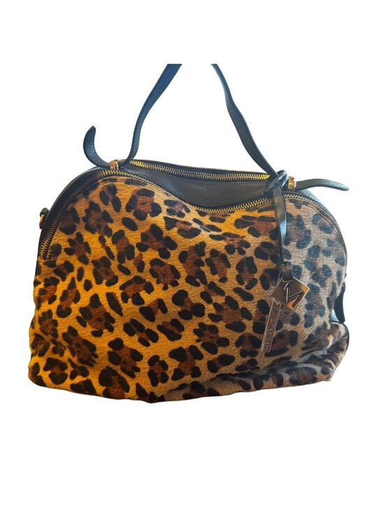 Giorgia Milani Handbags - Giorgia Milani Leopard Print Genuine Leather Handbag 12.5"x5"x10" Made In Italy